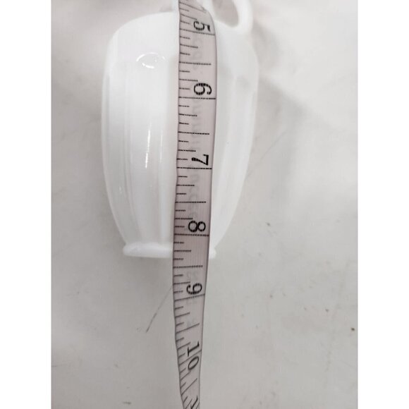 VINTAGE Lefton White Milk Glass Oil Decanter Bottle With Stopper And Handle - Picture 8 of 8